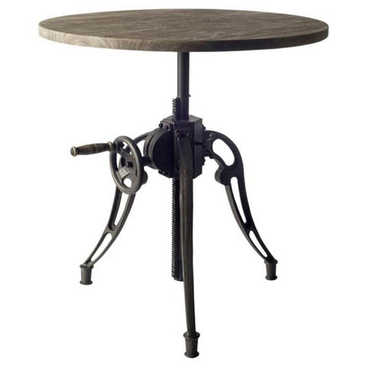 Mercana - Emslie II 30" Grey Solid Wood Top Black Metal Base Bistro Dining Table - 50447 view 1