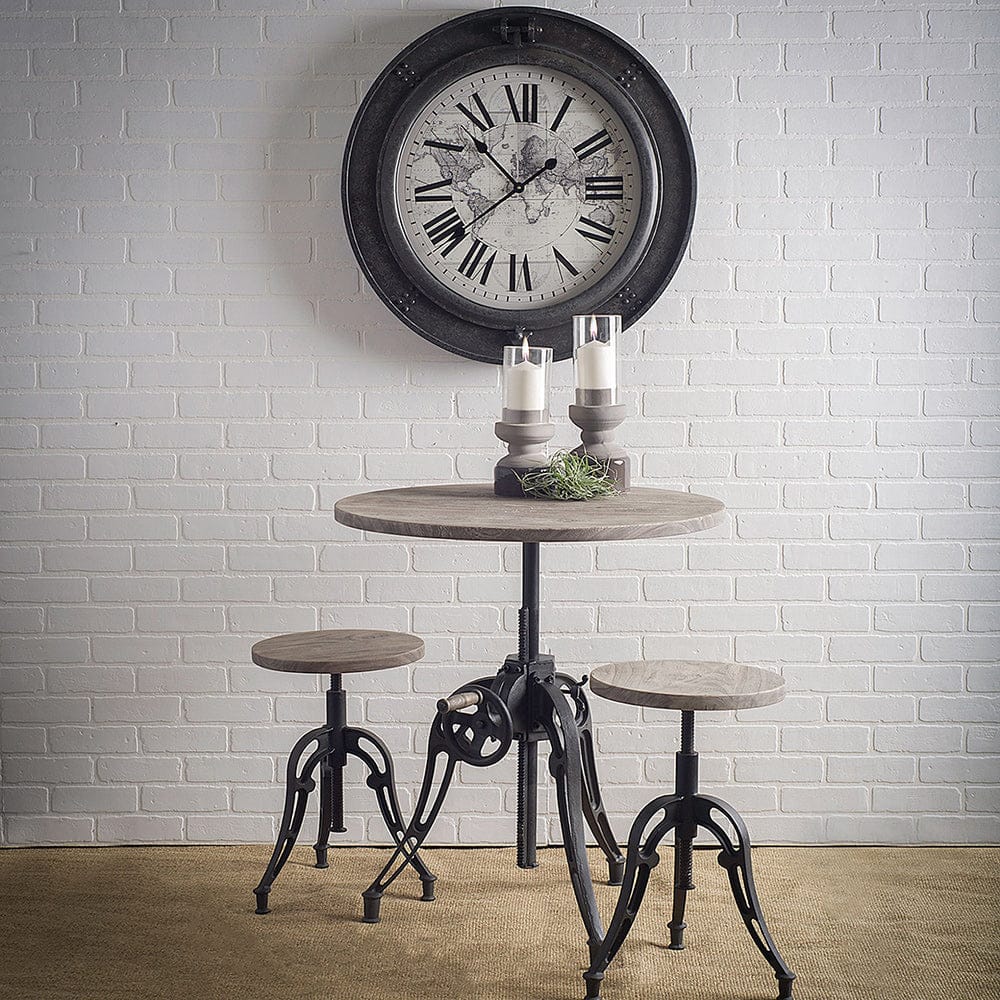 Mercana - Emslie II 30" Grey Solid Wood Top Black Metal Base Bistro Dining Table - 50447 view 5