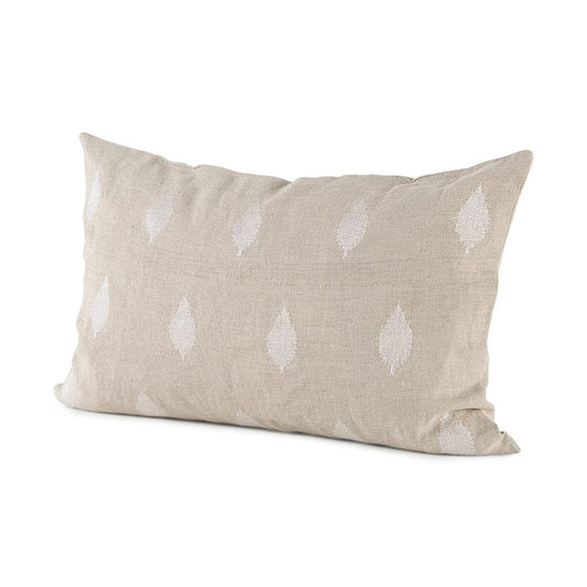 Mercana - Enya 13L x 21W Beige and Cream Fabric Patterned Decorative Pillow Cover - 69412 view 1