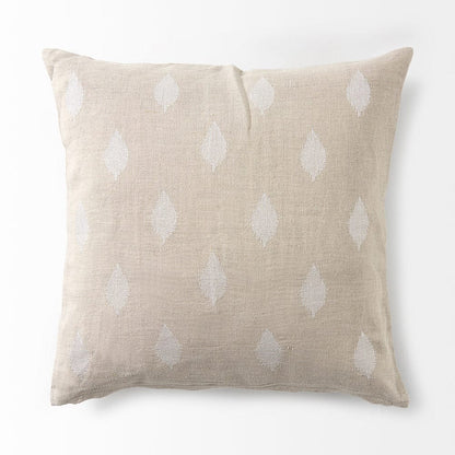 Mercana - Enya 18L x 18W Beige and Cream Fabric Patterned Decorative Pillow Cover - 69413 view 5