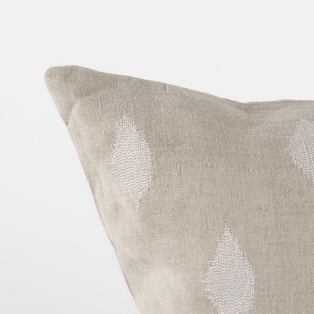 Mercana - Enya 18L x 18W Beige and Cream Fabric Patterned Decorative Pillow Cover - 69413 view 6