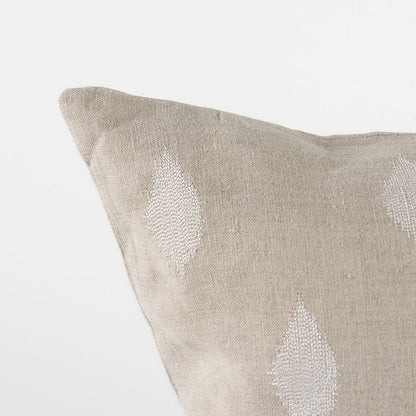 Mercana - Enya 18L x 18W Beige and Cream Fabric Patterned Decorative Pillow Cover - 69413 view 6