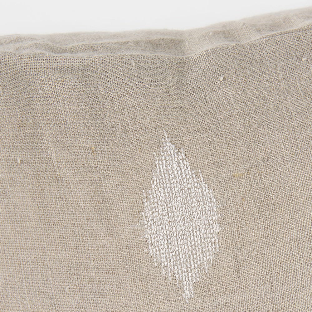 Mercana - Enya 18L x 18W Beige and Cream Fabric Patterned Decorative Pillow Cover - 69413 view 7