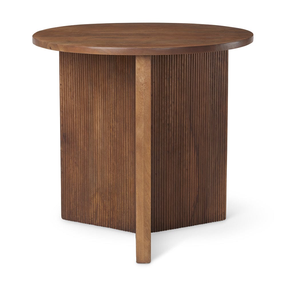 Mercana - Enzo 32" Round Tabletop w/ Fluted Wood Base Foyer Accent Table - 69921 view 1