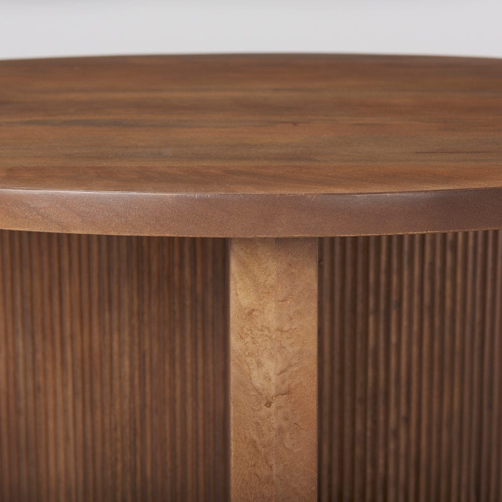 Mercana - Enzo 32" Round Tabletop w/ Fluted Wood Base Foyer Accent Table - 69921 view 4