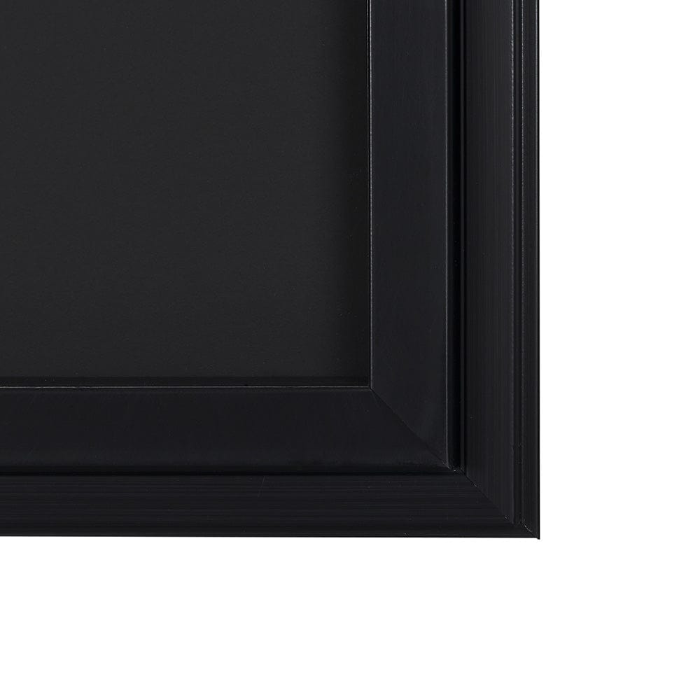Mercana - Equal Quadrants Black by Studio M a handmade Original Framed 3D Textured Artwork under Glass - 15113 view 3