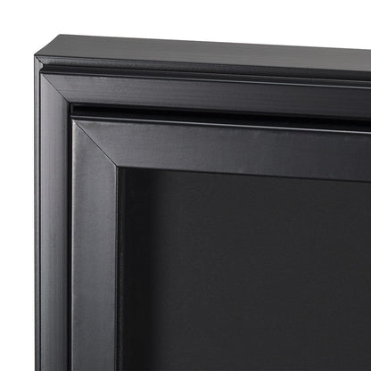 Mercana - Equal Quadrants Black by Studio M a handmade Original Framed 3D Textured Artwork under Glass - 15113 view 4