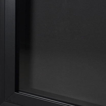 Mercana - Equal Quadrants Black by Studio M a handmade Original Framed 3D Textured Artwork under Glass - 15113 view 5