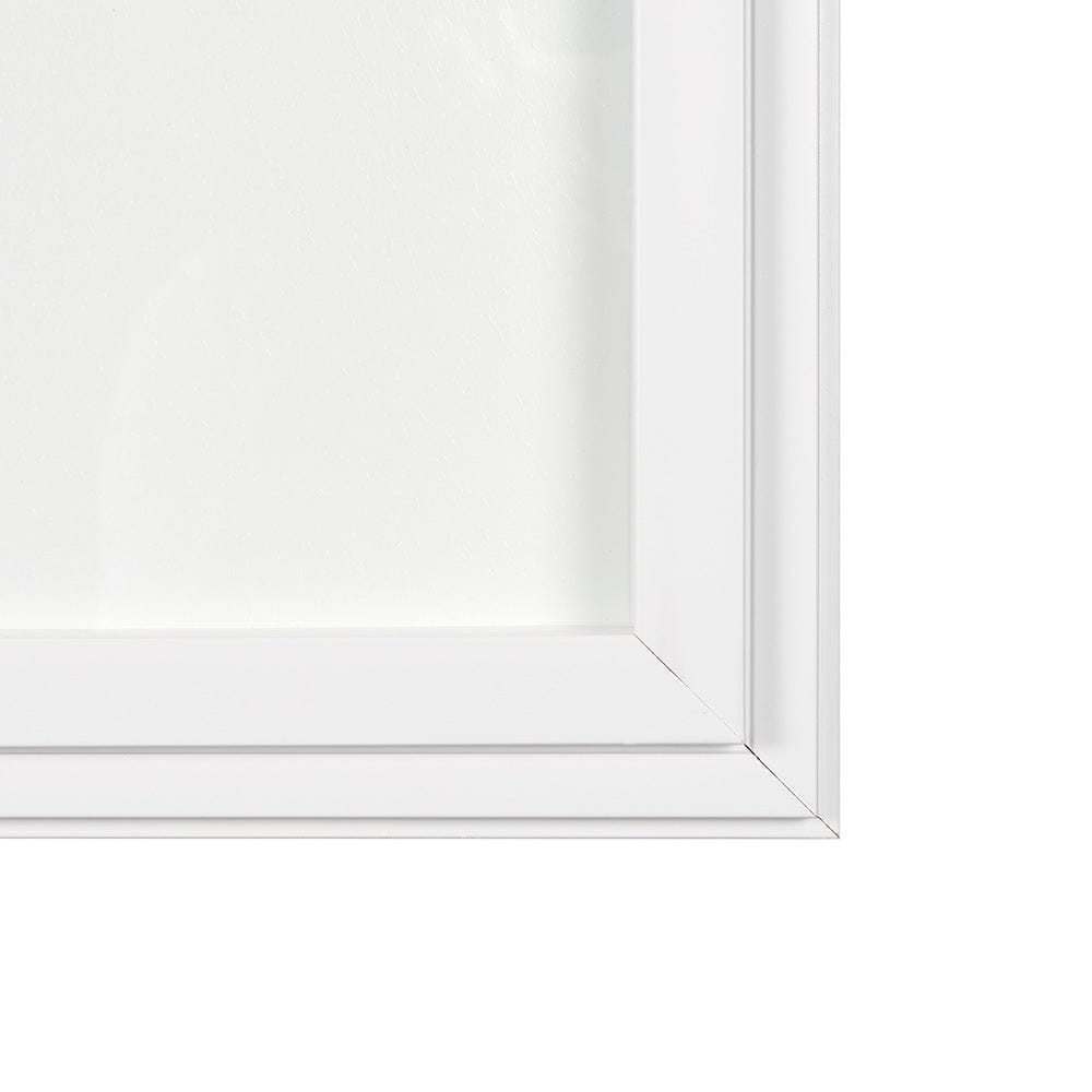 Mercana - Equal Quadrants White by Studio M a handmade Original Framed 3D Textured Artwork under Glass - 15112 view 3