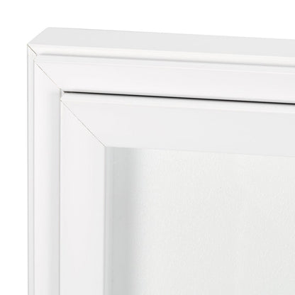 Mercana - Equal Quadrants White by Studio M a handmade Original Framed 3D Textured Artwork under Glass - 15112 view 4