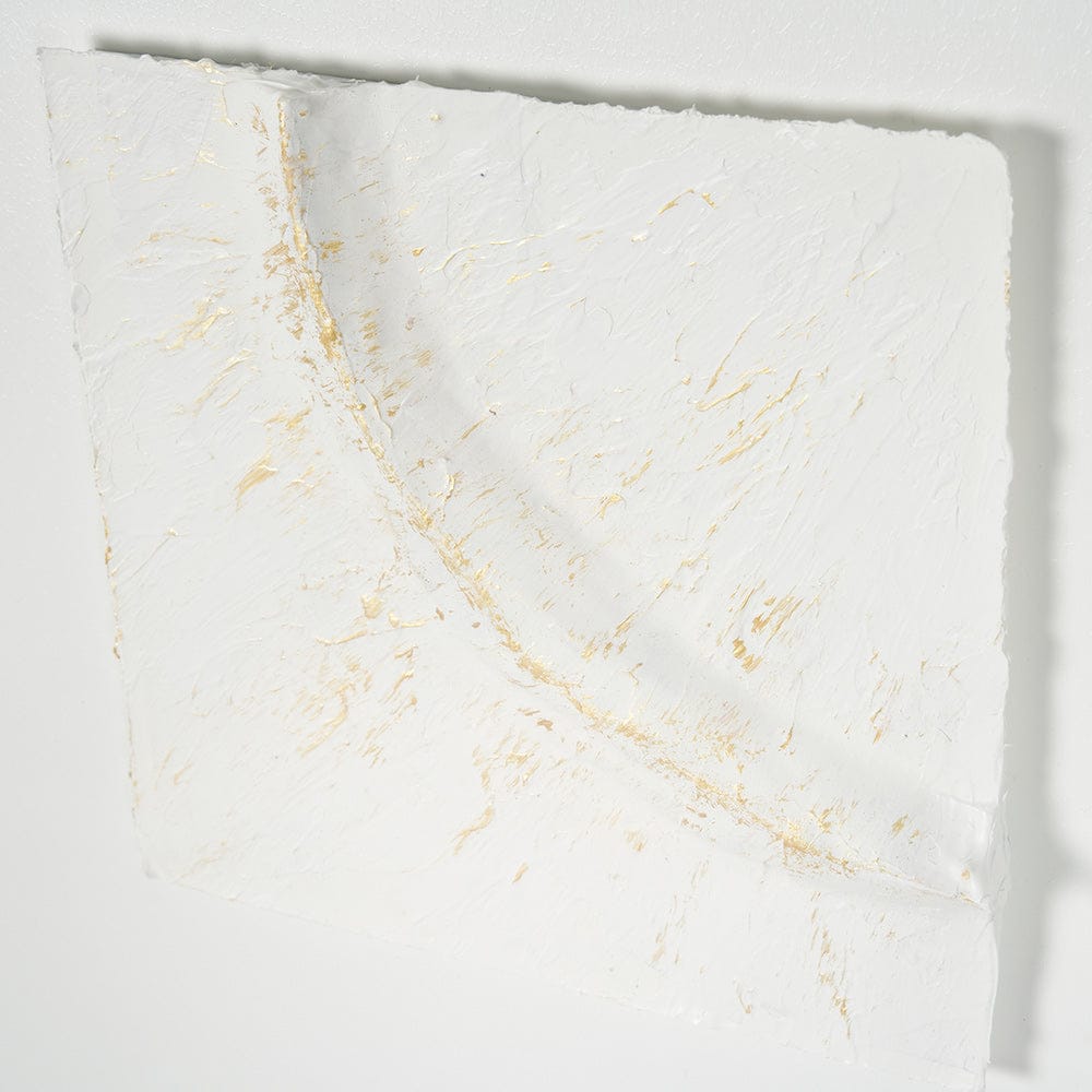 Mercana - Equal Quadrants White by Studio M a handmade Original Framed 3D Textured Artwork under Glass - 15112 view 7