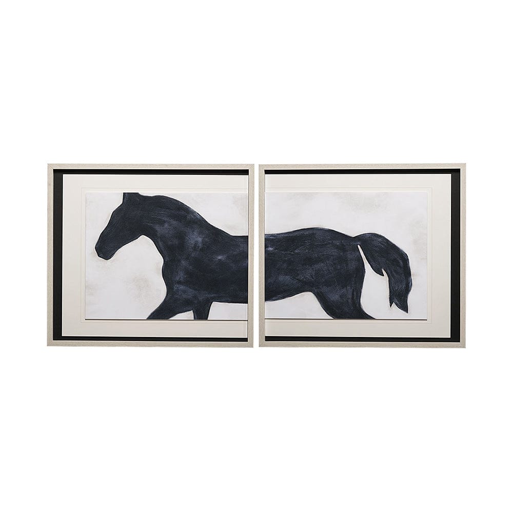 Mercana - Equestrian Beauties-Halt by Kristine Hegre a Framed Art Print Matted under Glass - 13131 view 1
