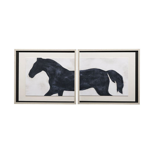 Mercana - Equestrian Beauties-Halt by Kristine Hegre a Framed Art Print Matted under Glass - 13131 view 1