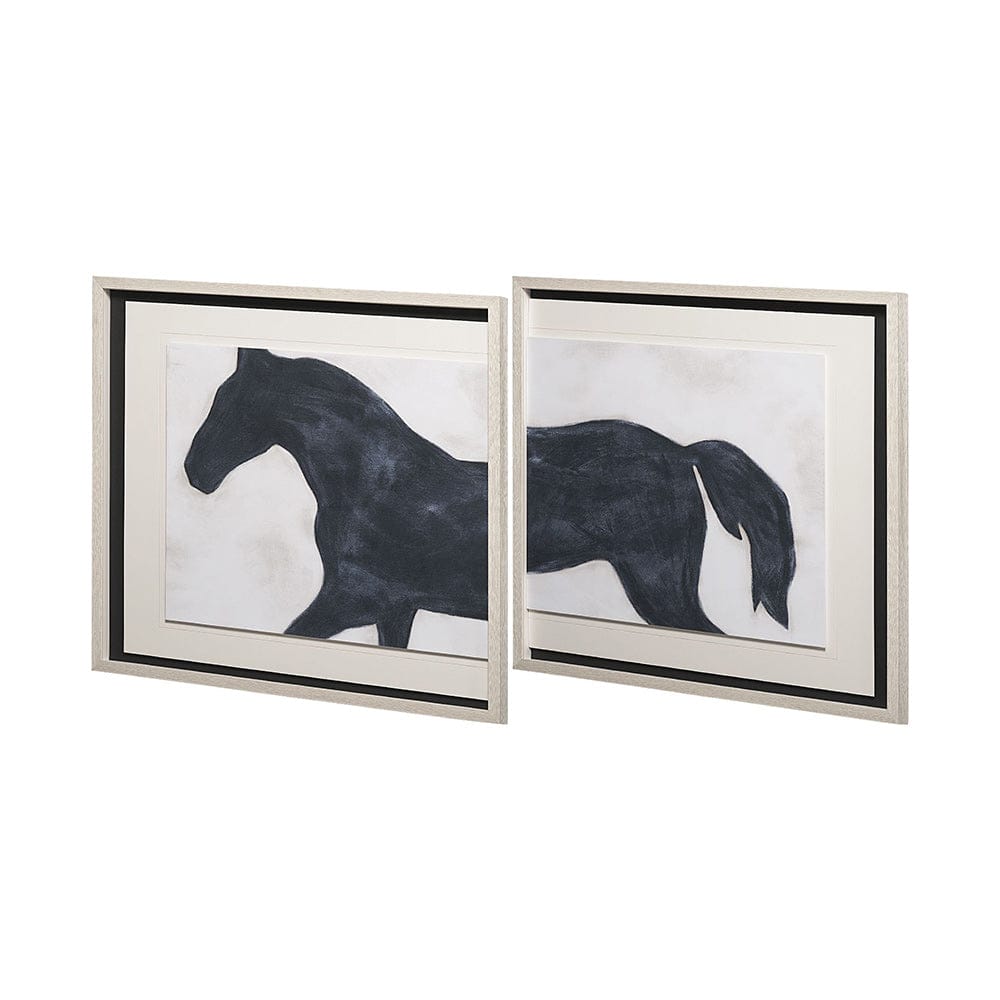 Mercana - Equestrian Beauties-Halt by Kristine Hegre a Framed Art Print Matted under Glass - 13131 view 4