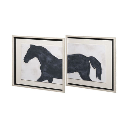 Mercana - Equestrian Beauties-Halt by Kristine Hegre a Framed Art Print Matted under Glass - 13131 view 4