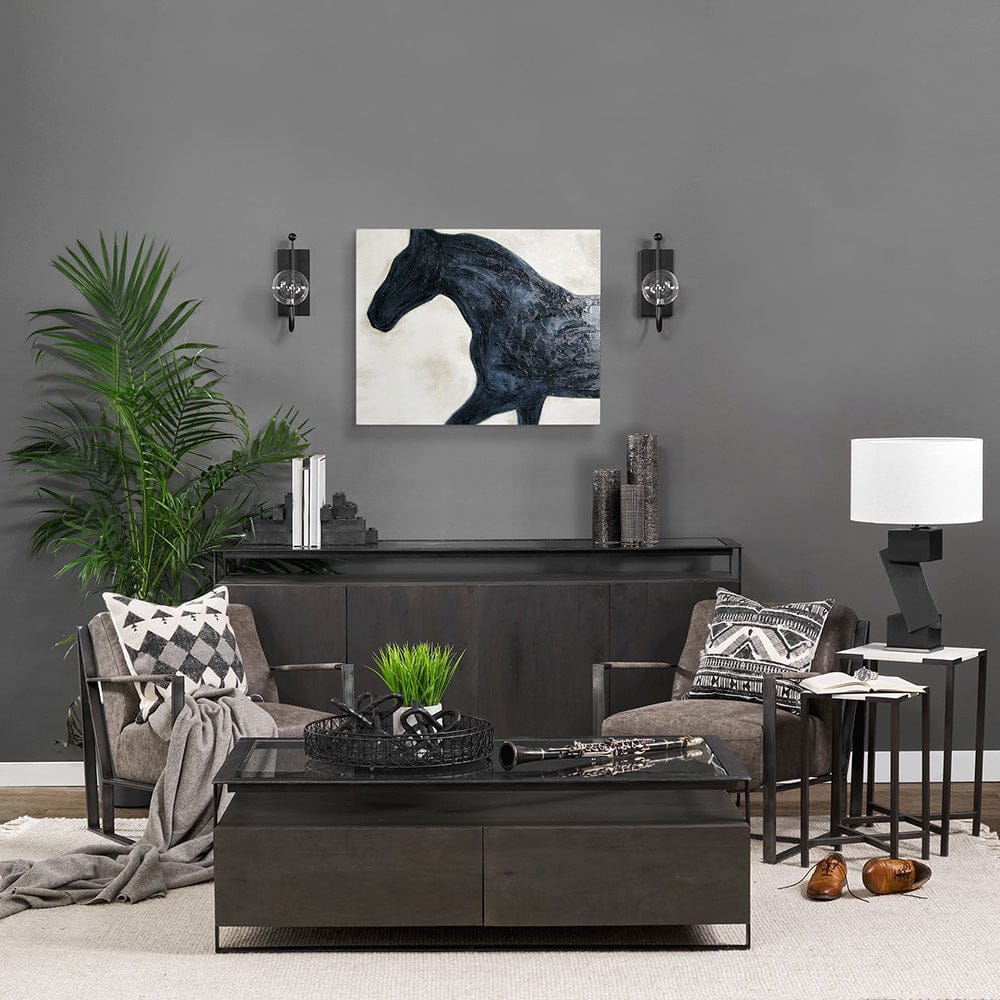 Mercana - Equestrian Beauties - Halt by Kristine Hegre a Hand Embellished Textured Canvas - 101575-S view 2