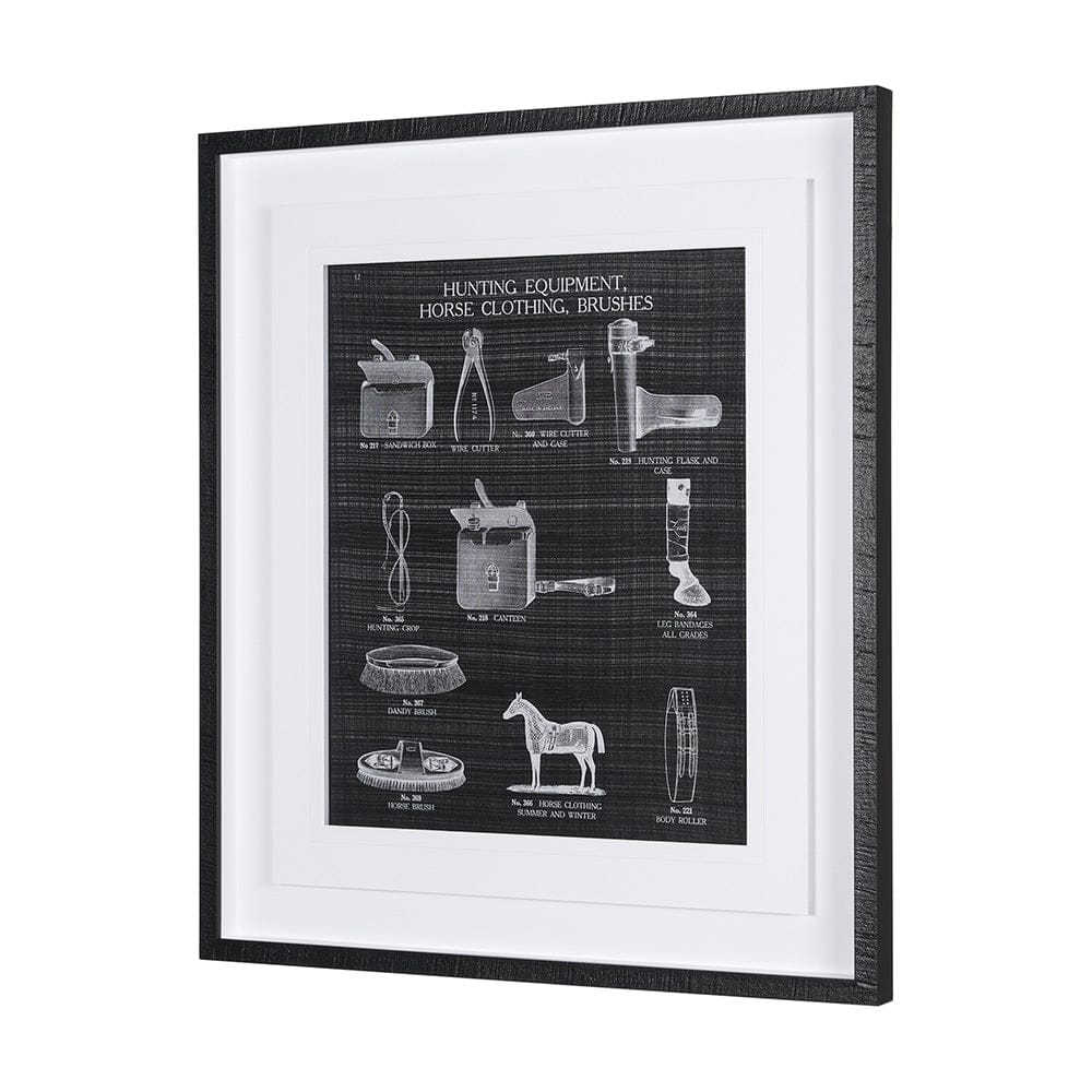 Mercana - Equestrian Riding IV BW Horse by Mercana Studio Hand Embellished Framed Art Print Matted under Glass - 14988 view 2