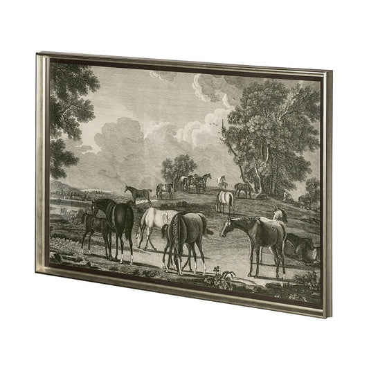 Mercana - Equestrian Scenes I by Vision Studio a Hand Embellished Textured Framed Art Print Matted under Glass - 12891 view 1