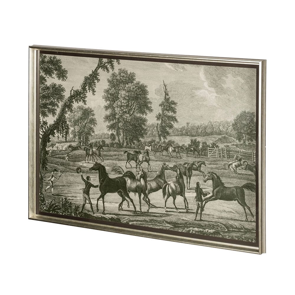 Mercana - Equestrian Scenes III by Vision Studio Hand Embellished Textured Framed Art Print Matted under Glass - 12892 view 1