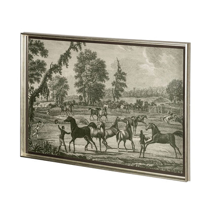 Mercana - Equestrian Scenes III by Vision Studio Hand Embellished Textured Framed Art Print Matted under Glass - 12892 view 1