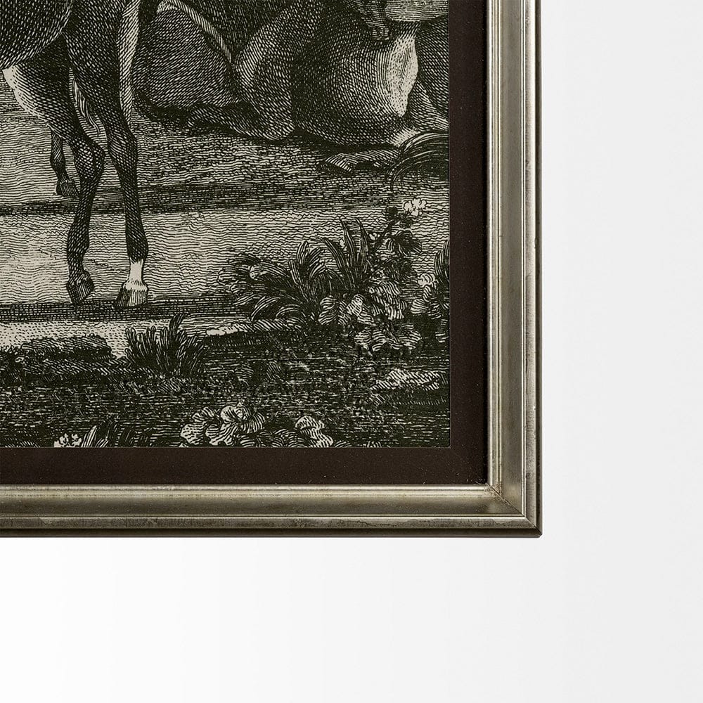 Mercana - Equestrian Scenes III by Vision Studio Hand Embellished Textured Framed Art Print Matted under Glass - 12892 view 5
