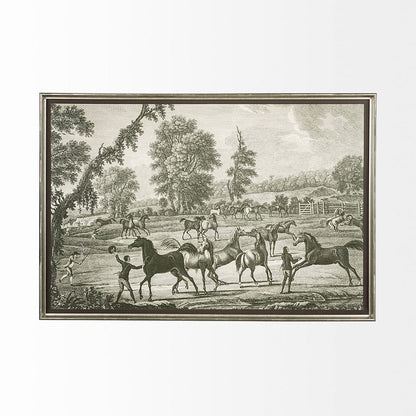 Mercana - Equestrian Scenes III by Vision Studio Hand Embellished Textured Framed Art Print Matted under Glass - 12892 view 6