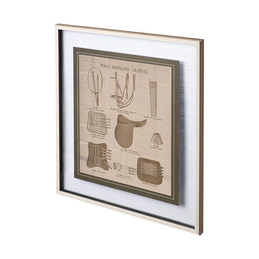 Mercana - Equine Riding Gear II v2 by Mercana Studio Hand Embellished Framed Art Print Matted under Glass - 12500 view 1