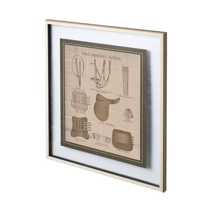 Mercana - Equine Riding Gear II v2 by Mercana Studio Hand Embellished Framed Art Print Matted under Glass - 12500 view 1