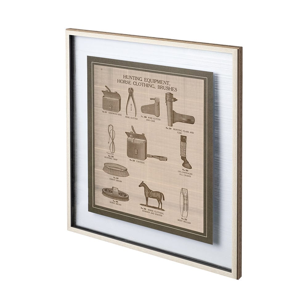Mercana - Equine Riding Gear IV v2 by Mercana Studio Hand Embellished Framed Art Print Matted under Glass - 12502 view 1