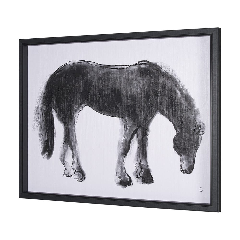 Mercana - Equine Sketch 3 by Manny Woodart a Hand Embellished Textured Framed Art Print - 15307 view 2