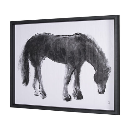Mercana - Equine Sketch 3 by Manny Woodart a Hand Embellished Textured Framed Art Print - 15307 view 2