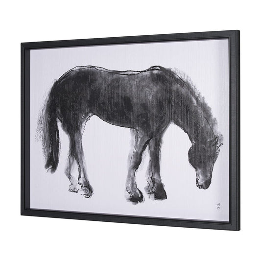 Mercana - Equine Sketch 3 by Manny Woodart a Hand Embellished Textured Framed Art Print - 15307 view 2