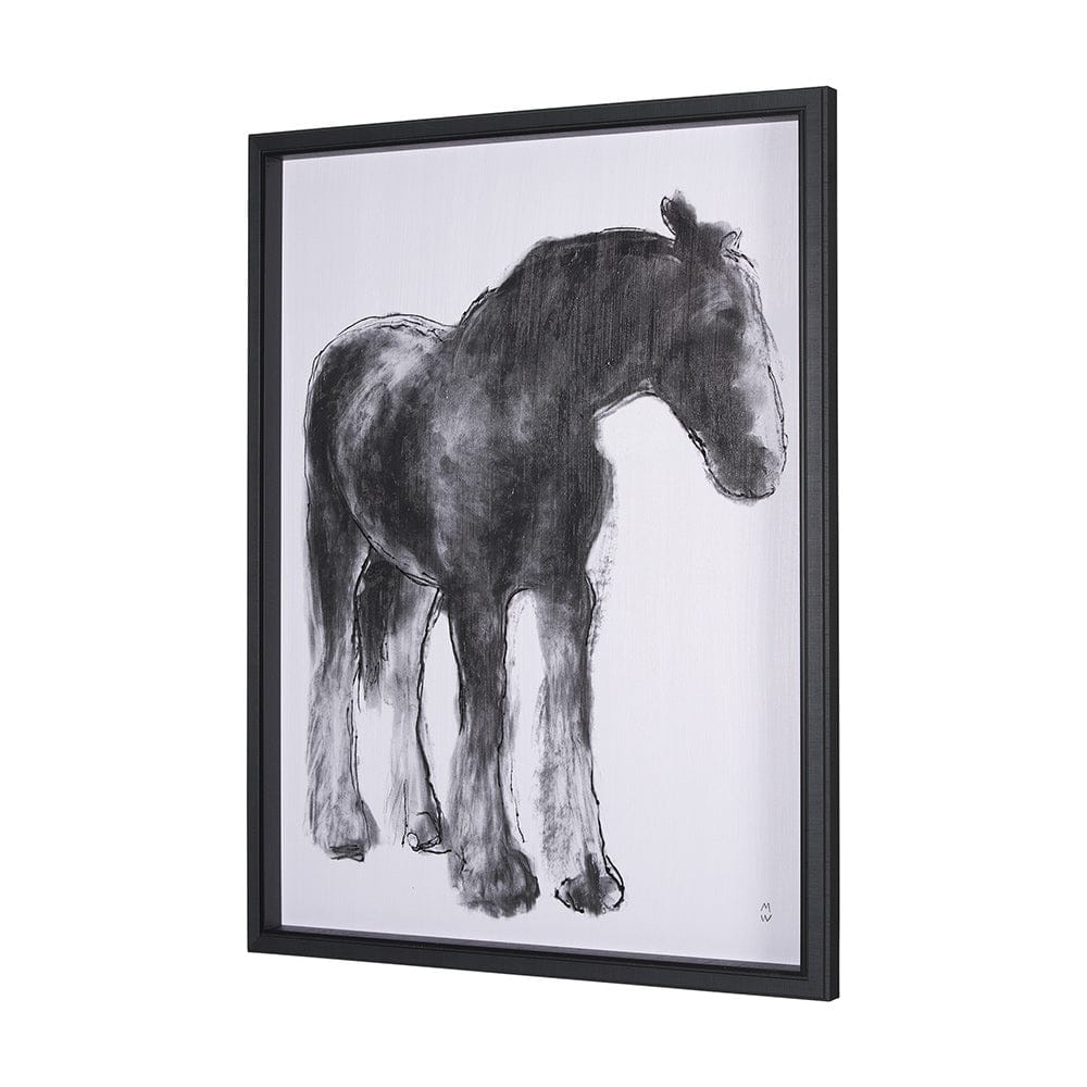 Mercana - Equine Sketch 5 by Manny Woodart a Hand Embellished Textured Framed Art Print - 15308 view 2