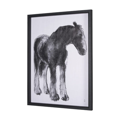 Mercana - Equine Sketch 5 by Manny Woodart a Hand Embellished Textured Framed Art Print - 15308 view 2