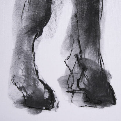 Mercana - Equine Sketch 9 by Manny Woodart a Hand Embellished Textured Framed Art Print - 15309 view 6