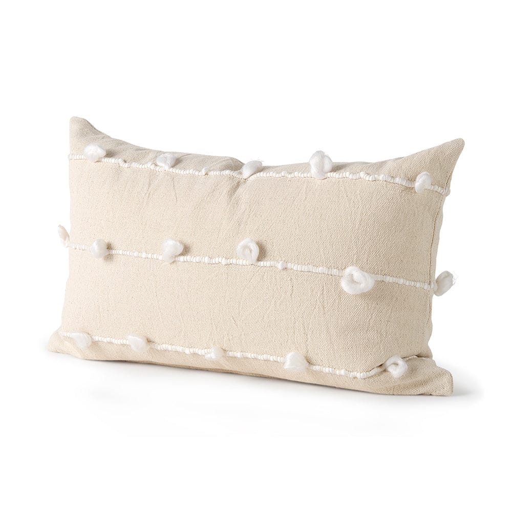 Mercana - Erica 13 x 21 Cream With White Detail Decorative Pillow Cover - 68884 view 1