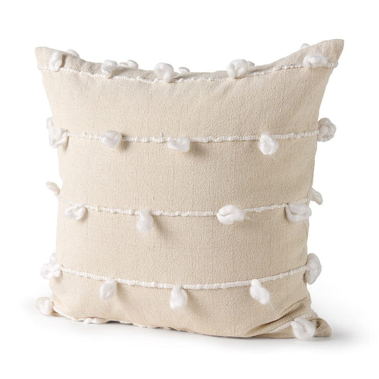 Mercana - Erica 20 x 20 Cream With White Detail Decorative Pillow Cover - 68883 view 1