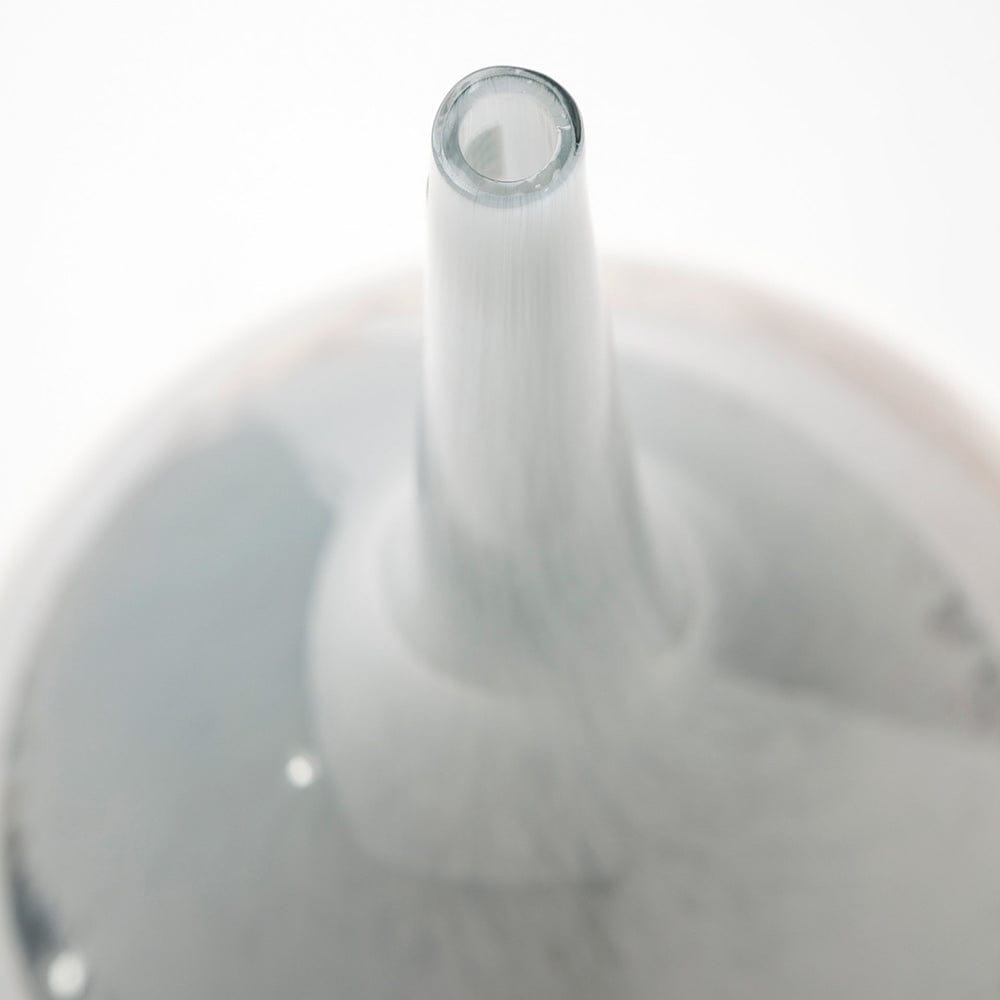 Mercana - Erie I Short Two Toned Sky Blue Dark Brown Blown Glass Vase - 30999 view 5