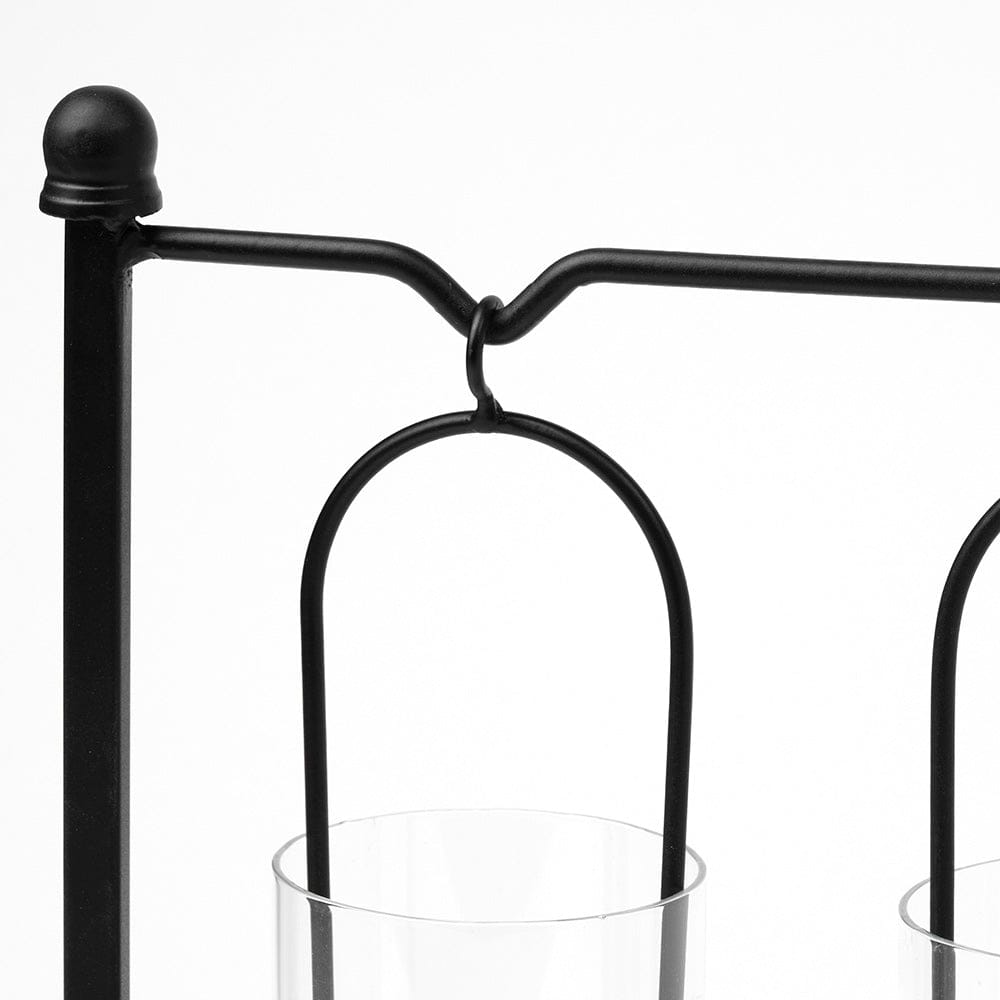 Mercana - Erlen Black Metal Hanging Votive Five Candle Table Candle Holder - 68601_CLOSEOUT view 3