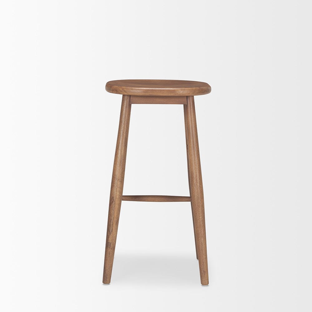 Mercana - Ernest Medium Brown Wood Bar Stool - 70591_CLOSEOUT view 3