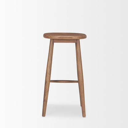 Mercana - Ernest Medium Brown Wood Bar Stool - 70591_CLOSEOUT view 3