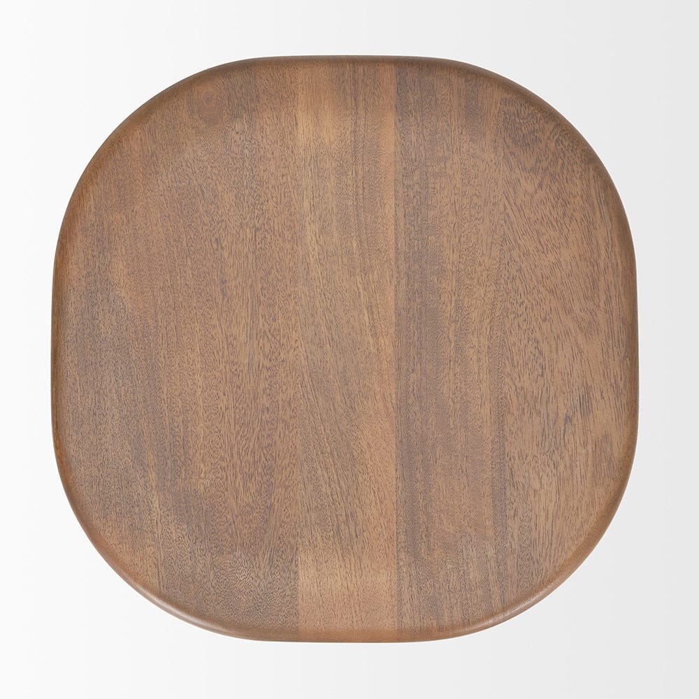 Mercana - Ernest Medium Brown Wood Bar Stool - 70591_CLOSEOUT view 5