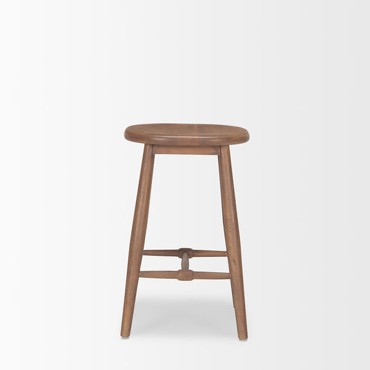 Mercana - Ernest Medium Brown Wood Counter Stool - 70590_CLOSEOUT view 2