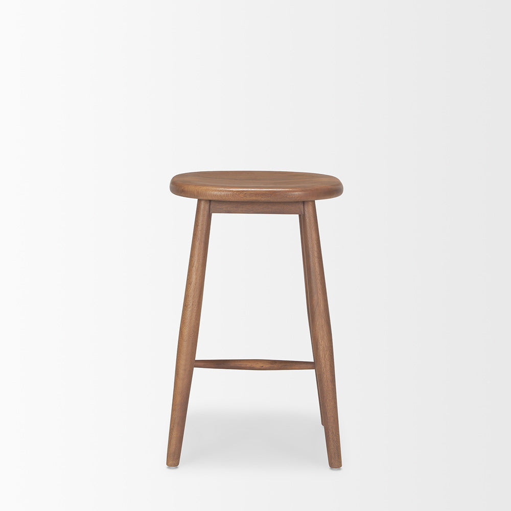 Mercana - Ernest Medium Brown Wood Counter Stool - 70590_CLOSEOUT view 3