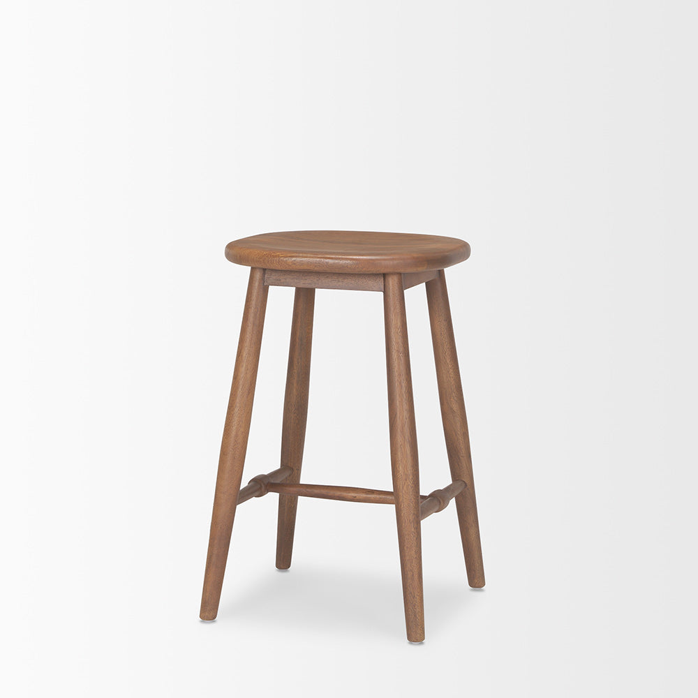 Mercana - Ernest Medium Brown Wood Counter Stool - 70590_CLOSEOUT view 4