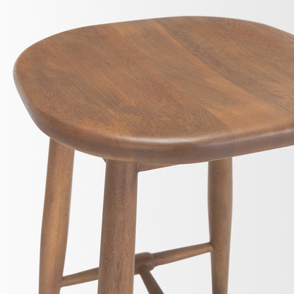 Mercana - Ernest Medium Brown Wood Counter Stool - 70590_CLOSEOUT view 6