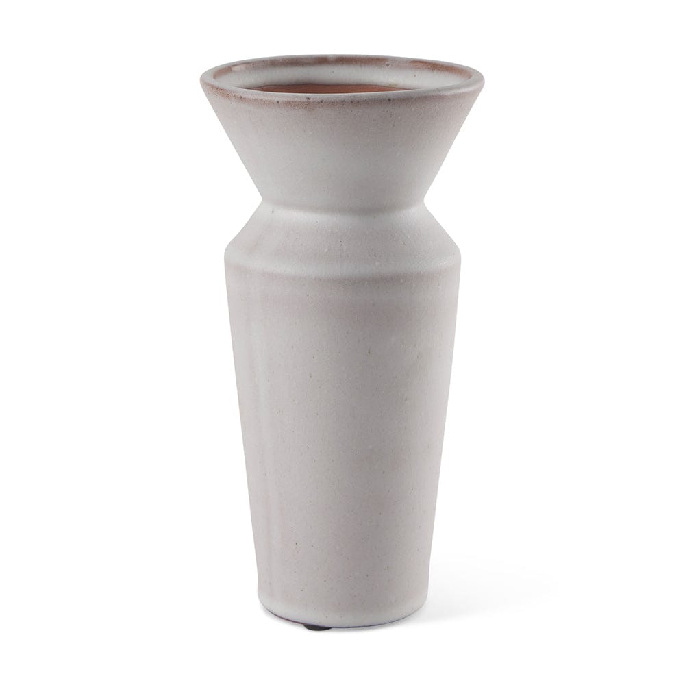 Mercana - Esme 4.5L x 4.5W x 10.4H Whitewashed Ceramic Vase - 69807_CLOSEOUT view 1