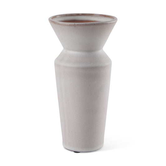 Mercana - Esme 4.5L x 4.5W x 10.4H Whitewashed Ceramic Vase - 69807_CLOSEOUT view 1