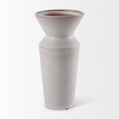 Mercana - Esme 4.5L x 4.5W x 10.4H Whitewashed Ceramic Vase - 69807_CLOSEOUT view 2