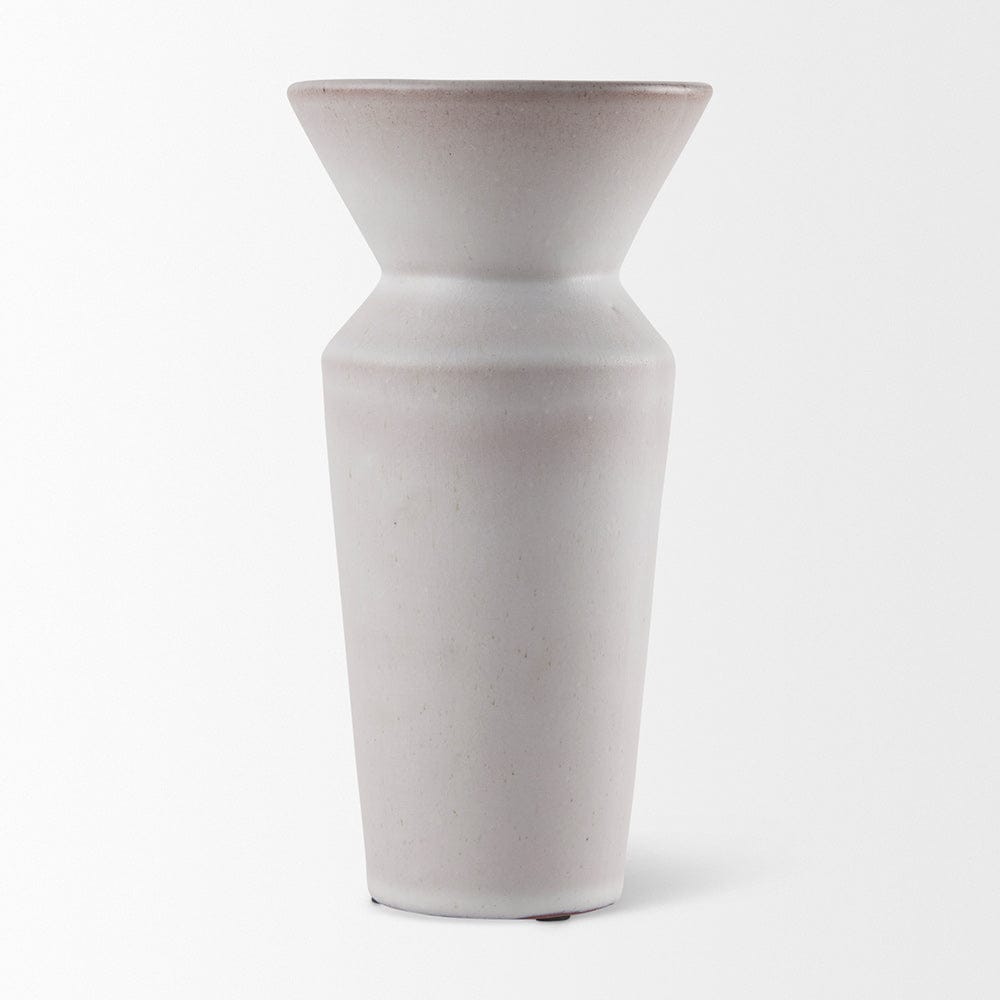 Mercana - Esme 4.5L x 4.5W x 10.4H Whitewashed Ceramic Vase - 69807_CLOSEOUT view 3